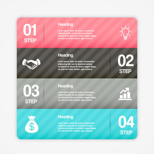 Modern Step By Step Web Elements. Vector Design Infographics