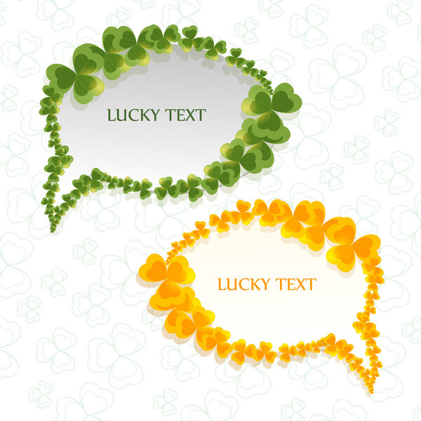 Vector speech bubbles for st Patrick's day