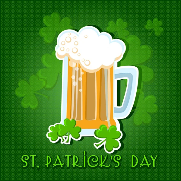 Patricks Day Background Beer — Stock Vector