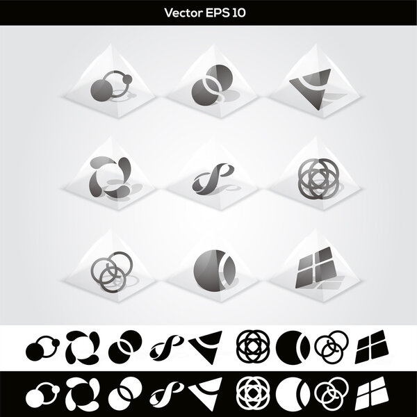 Vector abstract buttons. vector illustration 