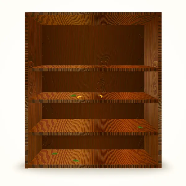 Wooden Shelves Vector Illustration Stock Vector