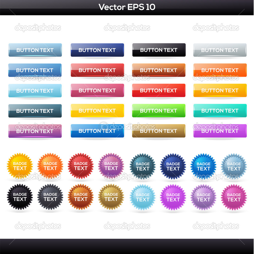 Vector set of buttons.