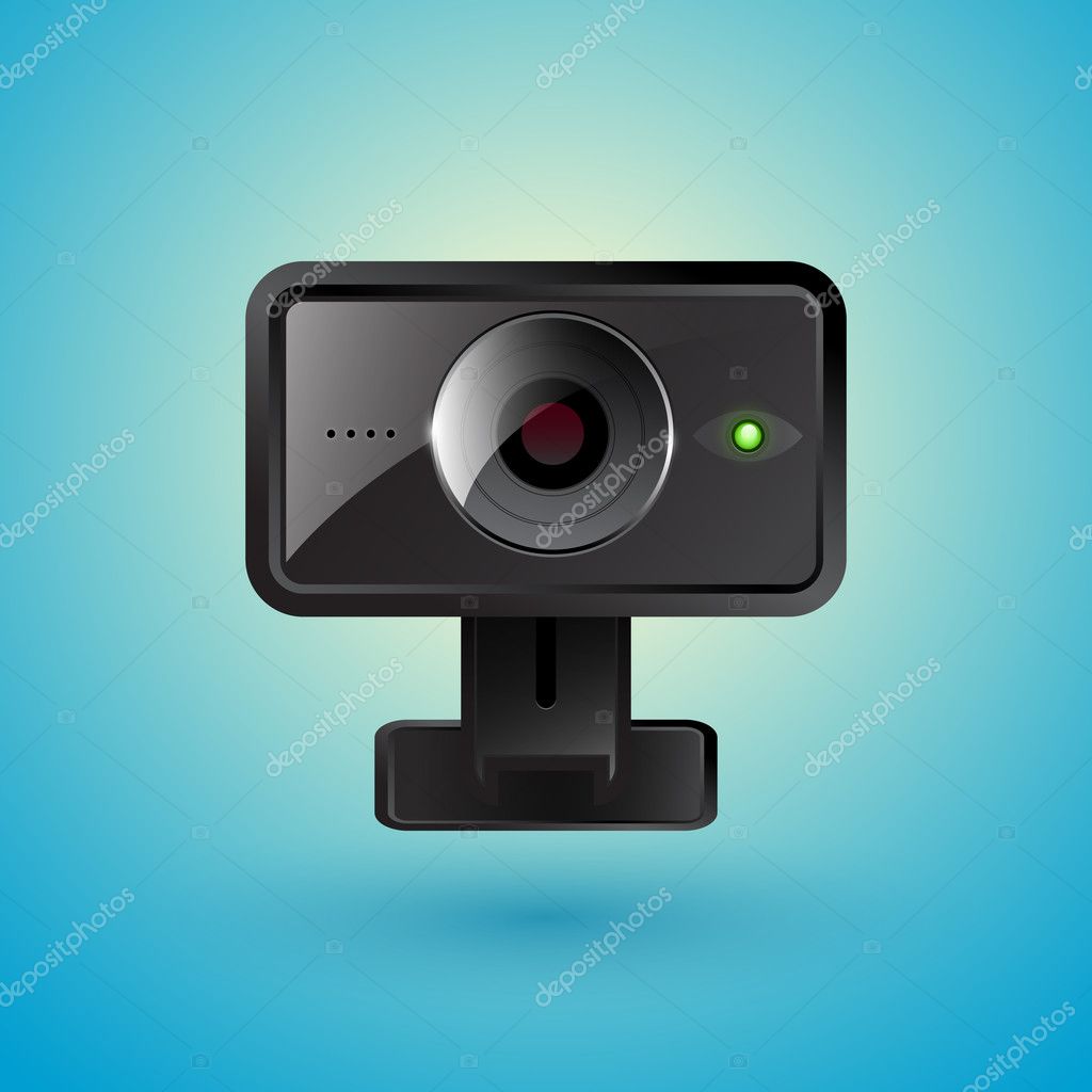 Realistic webcam. Vector illustration.
