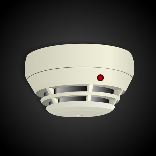 Vector illustration of a smoke detector.