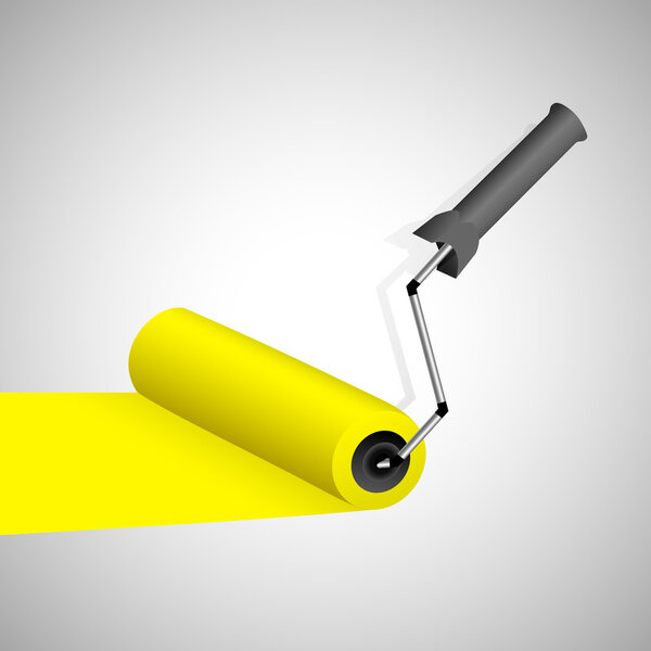 Paint roller. Vector illustration.