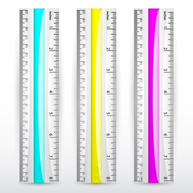 Vector colorful rulers vector illustration  clipart