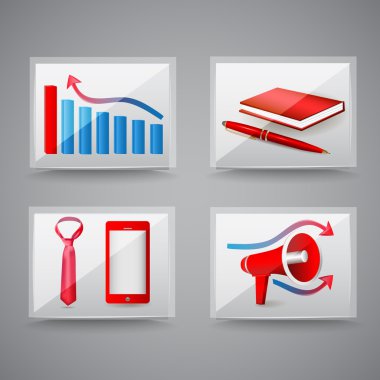 Business and office icons clipart