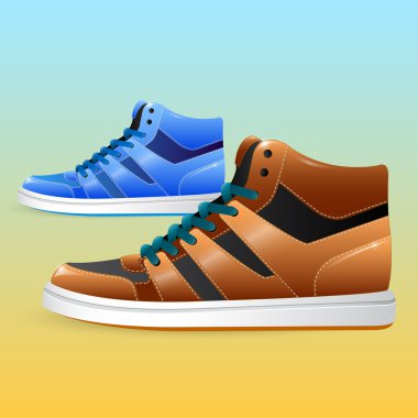 Vector pair of sneakers clipart