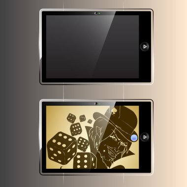 Two vector tablets vector illustration  clipart