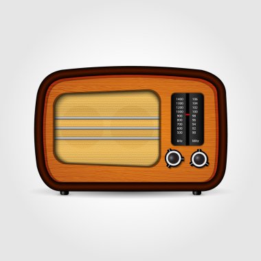 Retro radyo. vektör çizim.