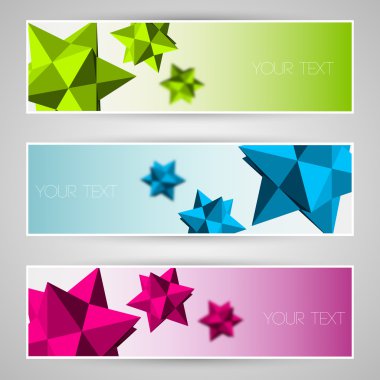 Vector banners with abstract elements. clipart