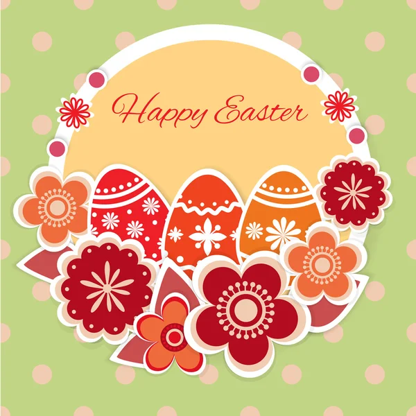 Easter Greeting Card Vector Illustration — Stock Vector