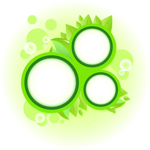 Groene Frame Met Bladeren — Stockvector