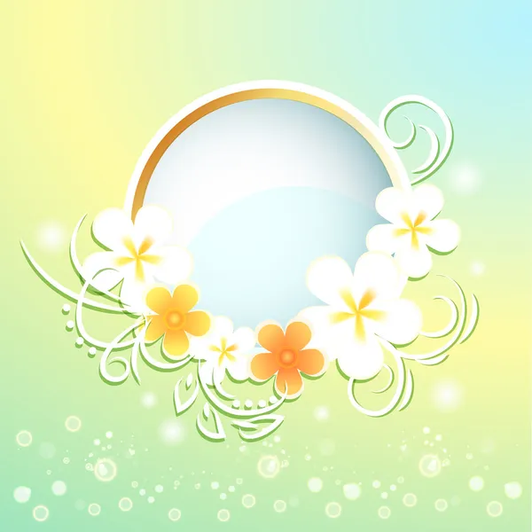 Spring Frame Flowers — Stock Vector