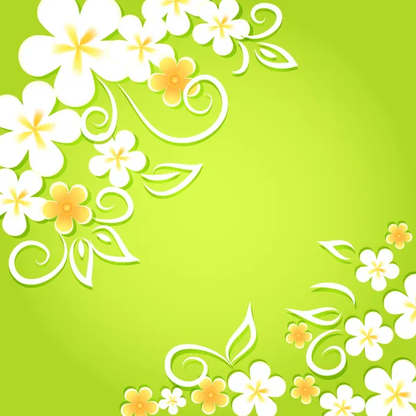 Spring Floral Background Vector Illustration — Stock Vector
