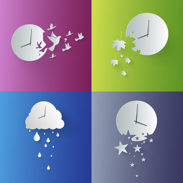 Векторный набор настенных часов
.