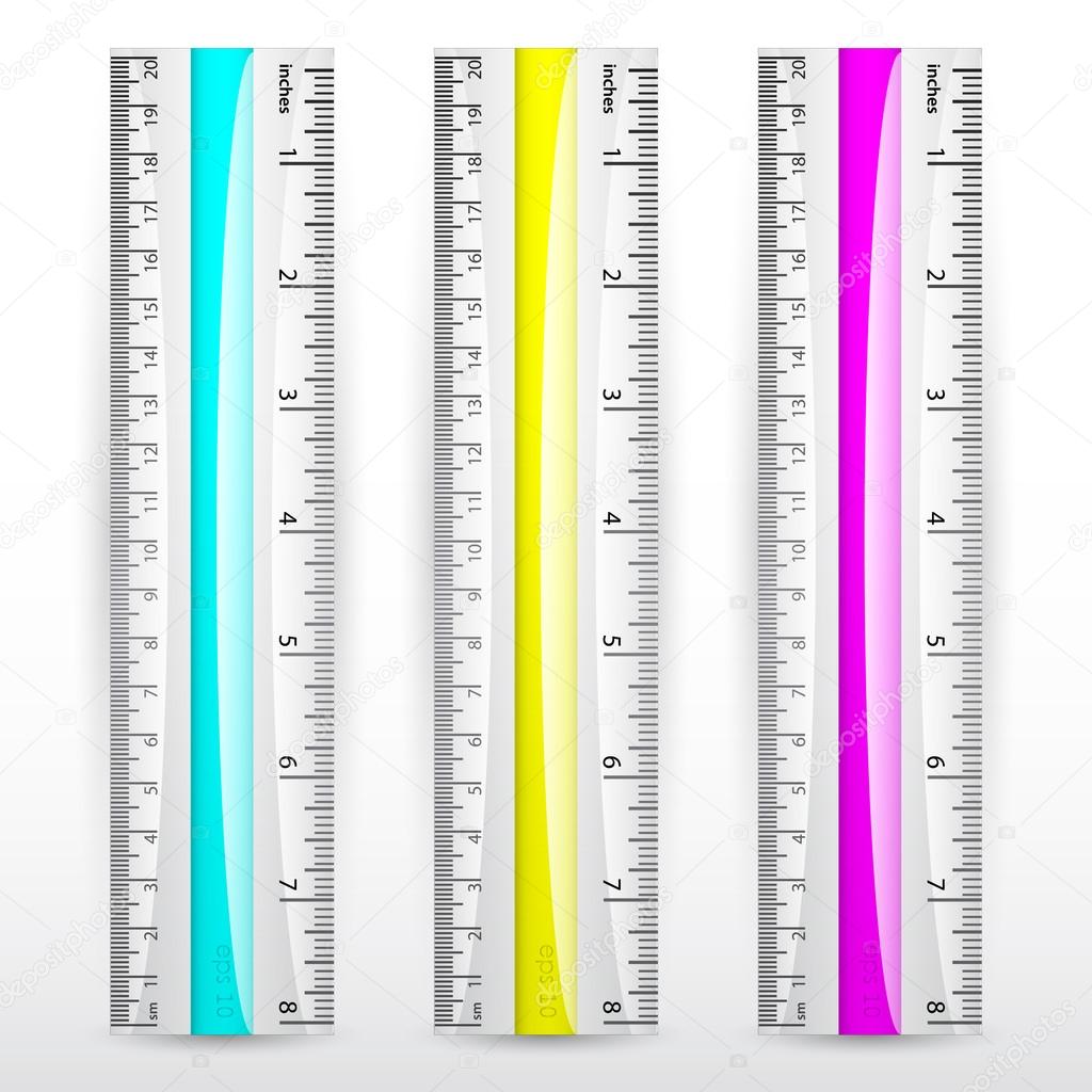 Vector colorful rulers vector illustration 