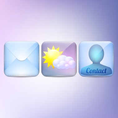 Mobile phone icons : connection set. Vector clipart