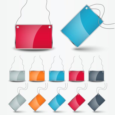 Vector blank price tags clipart