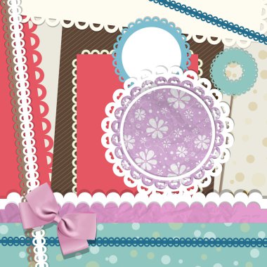 Scrapbook elemanları. vektör çizim.