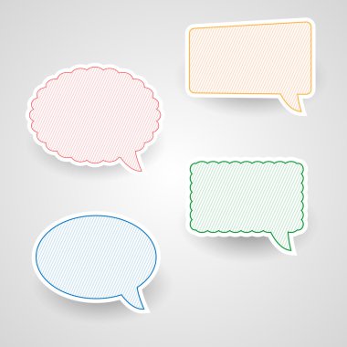 Vector set of retro bubble speech clipart