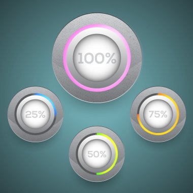 Web preloader. Download bar. vektör çizim