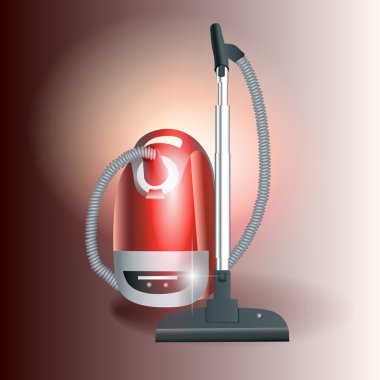 Vacuum cleaner isolated on white background. Vector illustration clipart