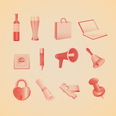 Household items. Vector illustration clipart