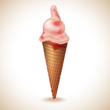 Ice cream cone. Vector illustration clipart