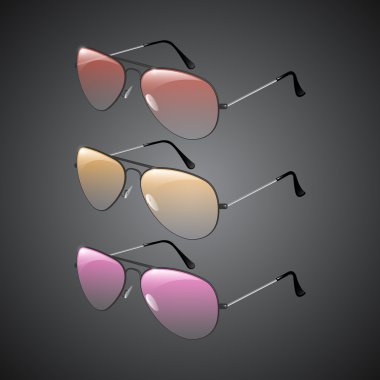 Vector sunglasses,  vector illustration   clipart