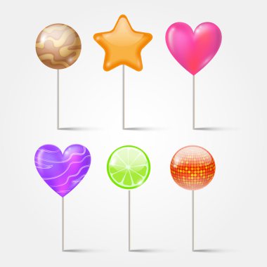 lolipop kümesi. vektör çizim