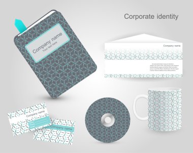 Set of corporate identity templates. Vector illustration. clipart