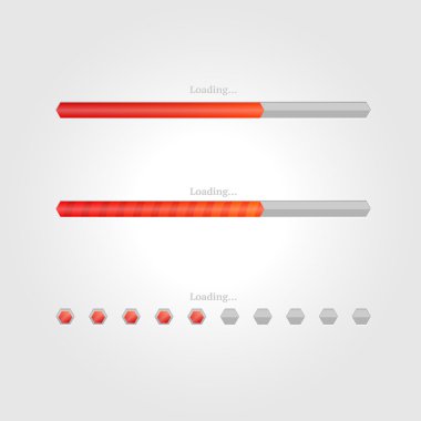Vector loading bars,  vector illustration   clipart