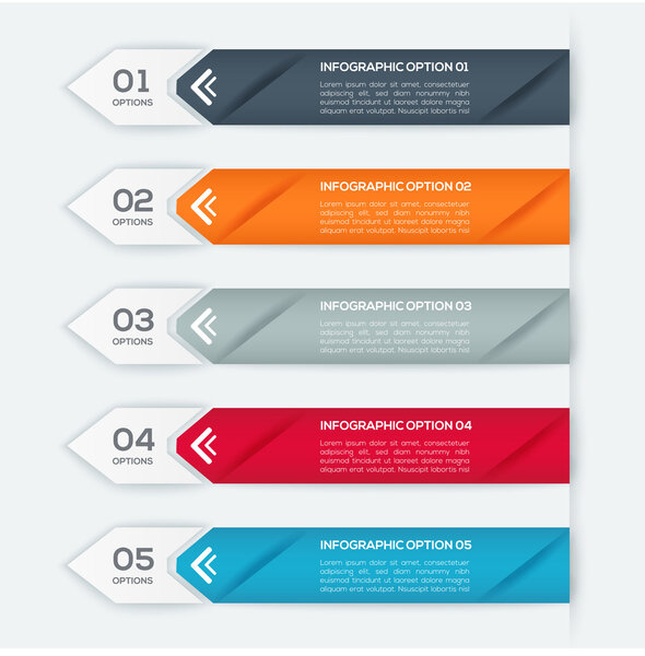 Vector banners with numbers.