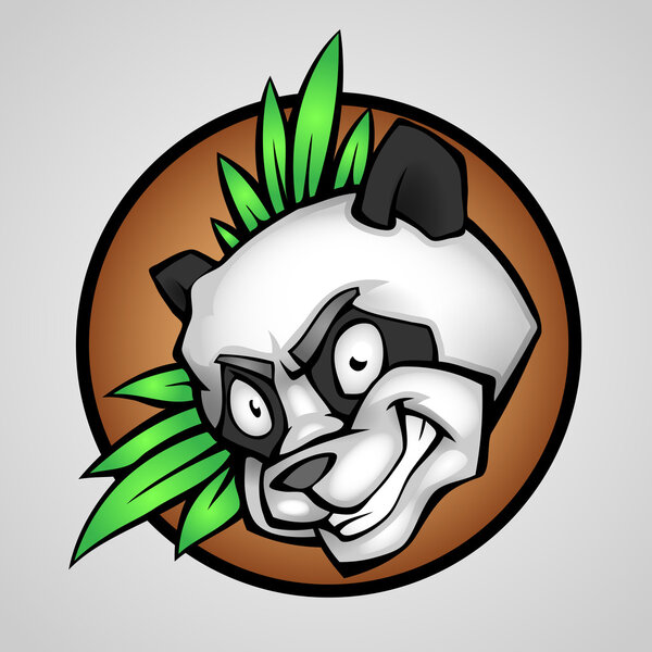 Злая Панда. Векторная иллюстрация
