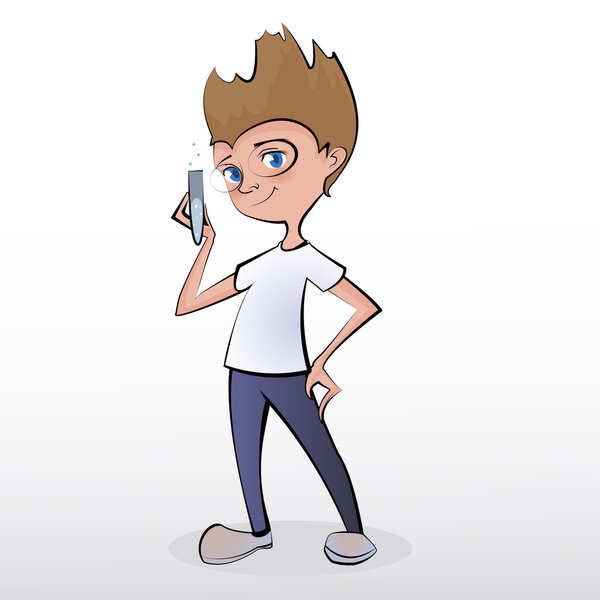 Illustration of a kid scientist. Vector