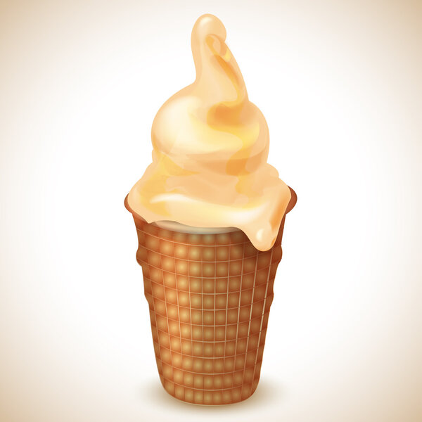 Ice cream cone. Vector illustration