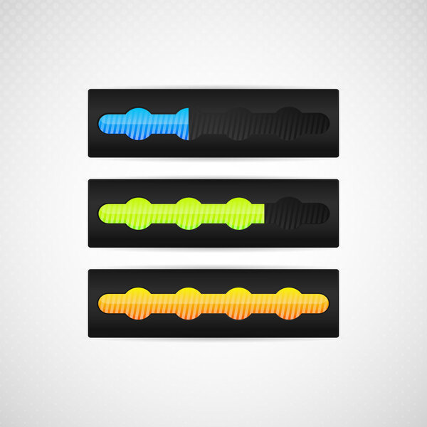 Loading bars for web design. Vector illustration.