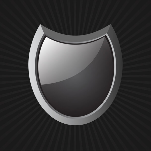 Vector Black Shield. Vector illustration