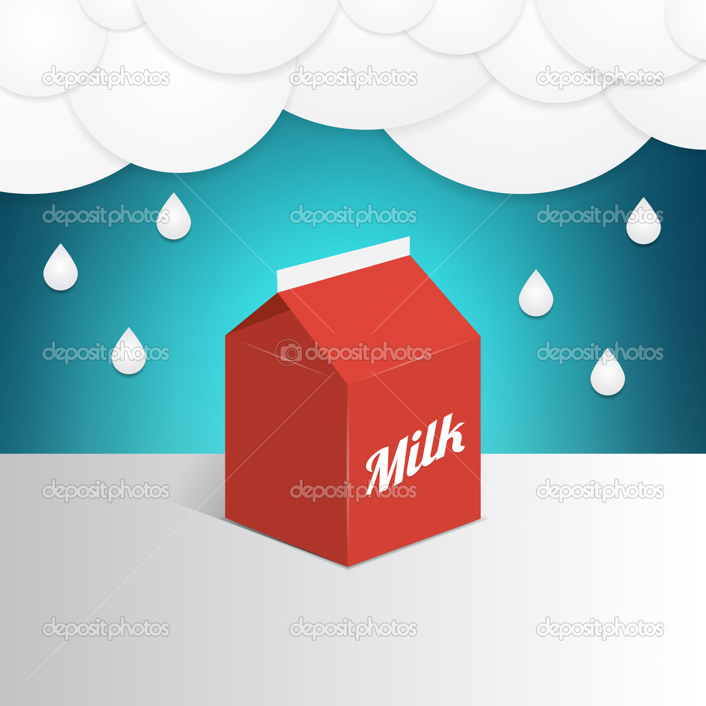 Vector illustration of a milk container