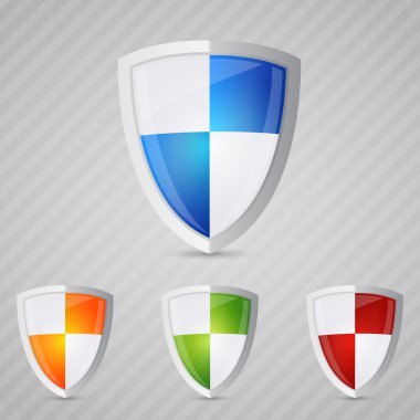 Protection shield. Vector illustration clipart