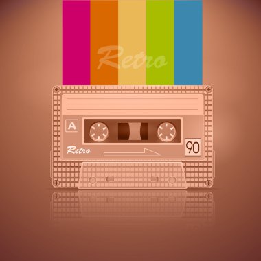 Retro Audio Cassette Tape clipart