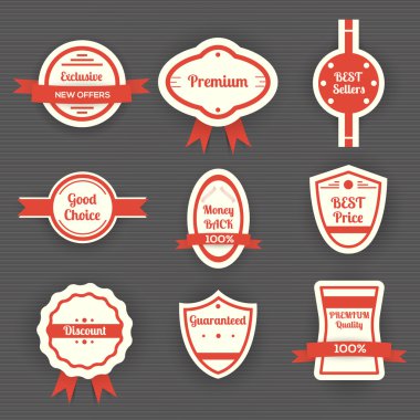 Set of vector sale labels clipart