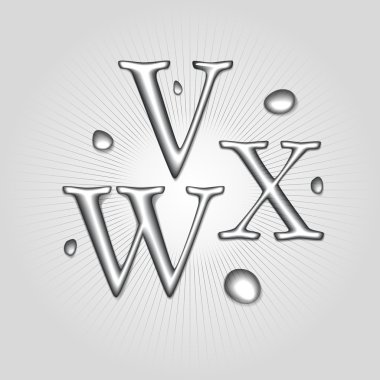 su harf v, w, x vektör.