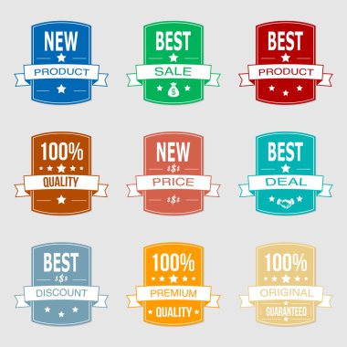 Set of vector sale labels clipart