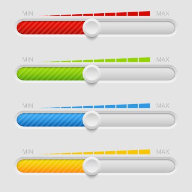 Set of Modern Volume Controllers clipart