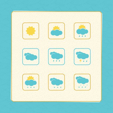 Weather Vector Icon Set - Meteorology clipart