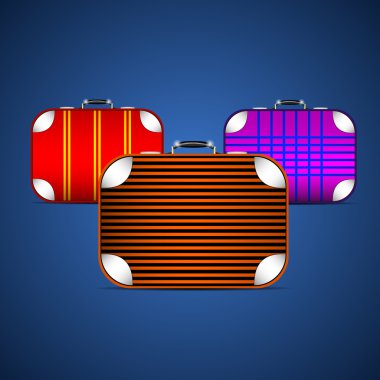 Vector illustration of suitcases clipart