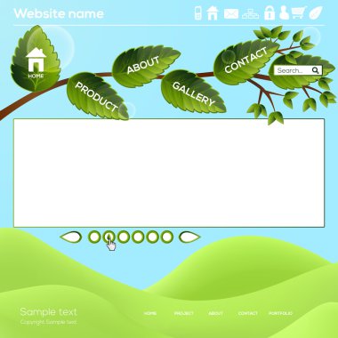 Vektör Web Sitesi Tasarım Şablonu