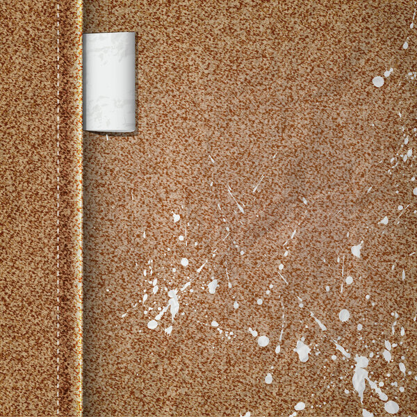 Детальная коричневая текстура джинсов. Векторная иллюстрация
